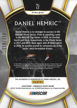 2020 Panini Chronicles - Select Autographs #13 Daniel Hemric Back