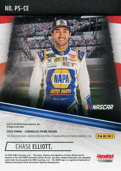 2020 Panini Chronicles - Prime Swatches Holo Silver #PS-CE Chase Elliott Back