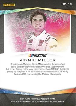 2020 Panini Chronicles - Ascension #19 Vinnie Miller Back