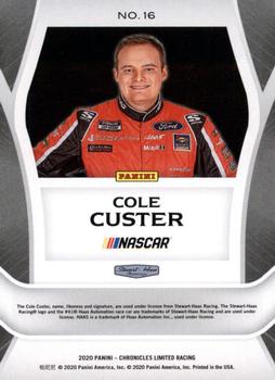 2020 Panini Chronicles - Limited #16 Cole Custer Back