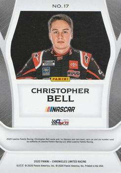 2020 Panini Chronicles - Limited Red #17 Christopher Bell Back