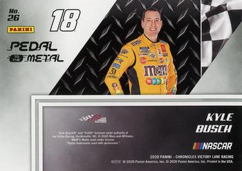 2020 Panini Chronicles - Pedal to the Metal Red #26 Kyle Busch Back