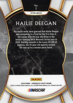 2020 Panini Chronicles - Select Red #1 Hailie Deegan Back