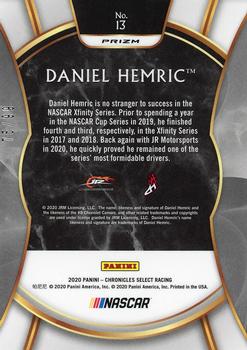 2020 Panini Chronicles - Select Red #13 Daniel Hemric Back
