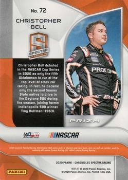 2020 Panini Chronicles - Spectra #72 Christopher Bell Back