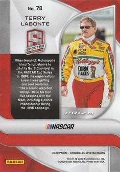 2020 Panini Chronicles - Spectra #78 Terry Labonte Back