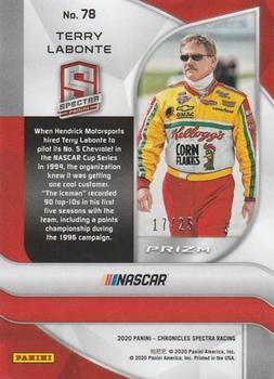 2020 Panini Chronicles - Spectra Red Mosiac #78 Terry Labonte Back
