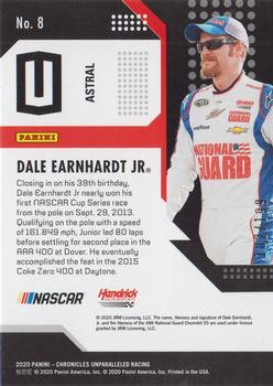 2020 Panini Chronicles - Unparalleled Astral #8 Dale Earnhardt Jr Back
