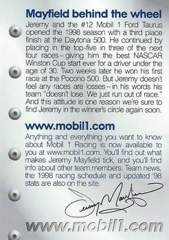 1998 Mobil 1 #NNO Jeremy Mayfield Back