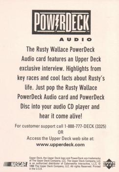 1998 Upper Deck Power Deck #NNO Rusty Wallace Back