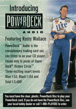 1998 Upper Deck Power Deck #NNO Rusty Wallace Front
