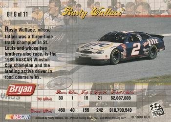 1999 Bryan Foods #BF8 Rusty Wallace Back
