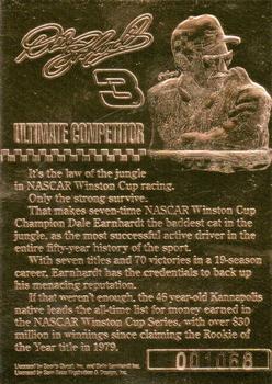 1999 Gold Card Collection by Sam Bass Dale Earnhardt #NNO Dale Earnhardt Back