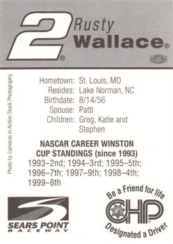 2000 CHP Sears Point Raceway #NNO Rusty Wallace Back