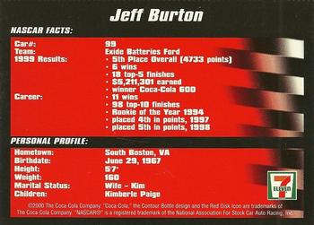 2000 Coca-Cola 7-Eleven #NNO Jeff Burton Back
