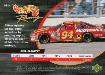 1999 Hot Wheels Pro Racing Upper Deck #BE14 Bill Elliott Back