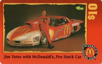 1996 Classic McDonald's Racing Phone Cards #6 Jim Yates Front