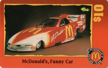 1996 Classic McDonald's Racing Phone Cards #10 Cruz Pedregon Front
