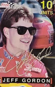 1995 Finish Line Silver Signature Phone Cards #NNO Jeff Gordon Front