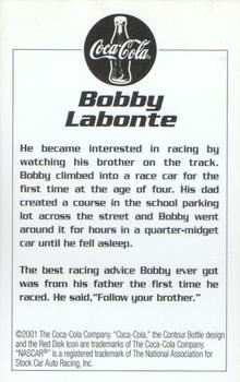 2001 Coca-Cola #NNO Bobby Labonte Back