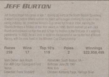 2001 Kraft Macaroni & Cheese #3 Jeff Burton Back
