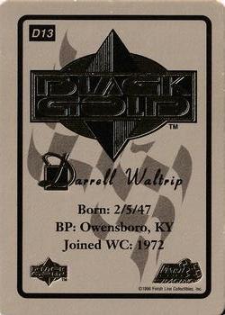 1996 Finish Line Black Gold #D13 Darrell Waltrip Back
