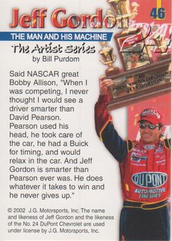2002 Jeff Gordon The Artist Series #46 Jeff Gordon Back