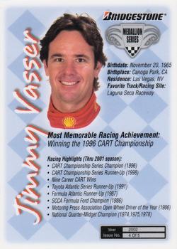 2002 Bridgestone Medallion Series #4 Jimmy Vasser Back