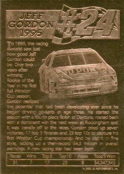 2002 Danbury Mint Jeff Gordon 23kt Gold Cards #NNO Jeff Gordon Back
