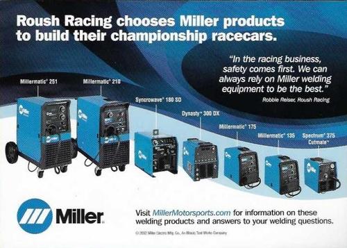2002 Miller Motorsports #NNO Roush Racing Back