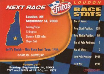 2003 Fritos Collector Card Series #26 Jeff Gordon Back