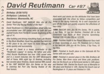 2003 Hills Bros #6 David Reutimann Back