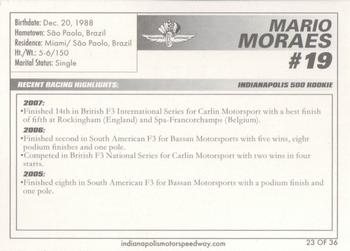 2008 Indianapolis 500 #23 Mario Moraes Back