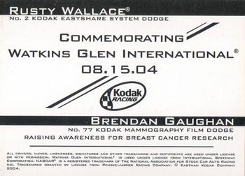 2004 Kodak Racing #NNO Rusty Wallace / Brendan Gaughan Back