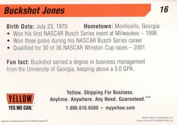 2004 Yellow Racing #16 Buckshot Jones Back