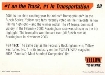 2004 Yellow Racing #28 #1 on the Track, #1 in Transportation Back