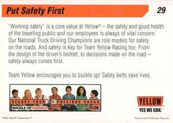 2004 Yellow Racing #29 Put Safety First Back
