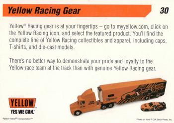 2004 Yellow Racing #30 Yellow Racing Gear Back