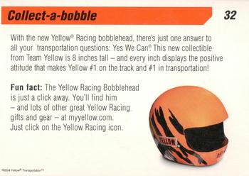 2004 Yellow Racing #32 Collect-a-bobble Back