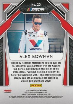 2020 Panini Prizm #20 Alex Bowman Back