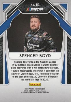 2020 Panini Prizm #53 Spencer Boyd Back