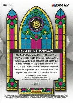 2020 Panini Prizm #62 Ryan Newman Back