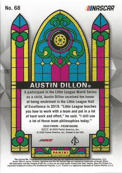 2020 Panini Prizm #68 Austin Dillon Back