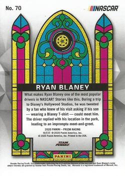2020 Panini Prizm #70 Ryan Blaney Back