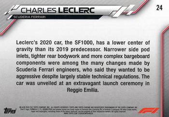 2020 Topps Chrome Formula 1 #24 Charles Leclerc Back