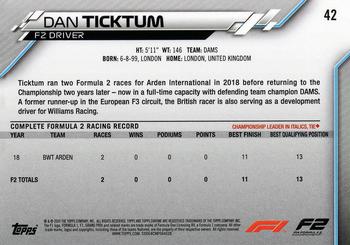 2020 Topps Chrome Formula 1 #42 Dan Ticktum Back