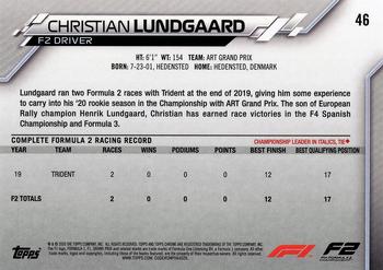 2020 Topps Chrome Formula 1 #46 Christian Lundgaard Back