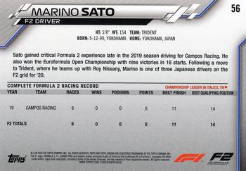 2020 Topps Chrome Formula 1 #56 Marino Sato Back