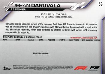 2020 Topps Chrome Formula 1 #59 Jehan Daruvala Back