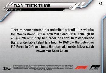2020 Topps Chrome Formula 1 #64 Dan Ticktum Back